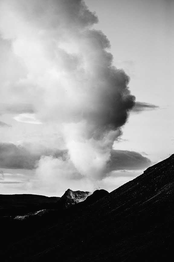 Volcano smoke